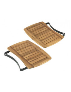 TABLETTES LATERALES ACACIA POUR BIG GREEN EGG SMALL