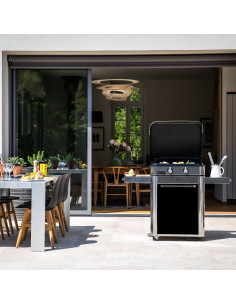 COMBO PLANCHA ENOSIGN GAZ 65 NOIR + INOX CHARIOT & CAPOT ENO 2