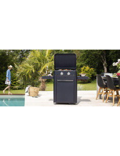 COMBO PLANCHA ENOSIGN GAZ 65 BLEU NAVY CHARIOT & CAPOT ENO 2