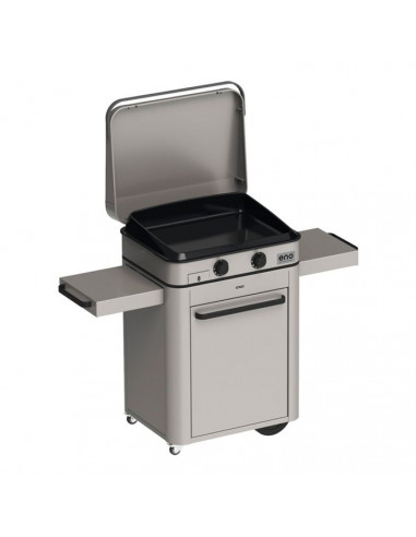 COMBO PLANCHA ENOSIGN GAZ 65 TOUT INOX CHARIOT & CAPOT ENO