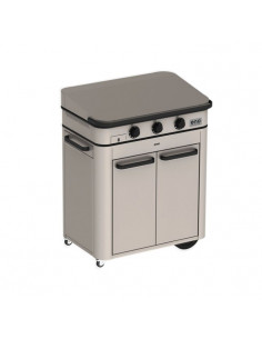 COMBO PLANCHA ENOSIGN GAZ 80 TOUT INOX CHARIOT & CAPOT ENO 2