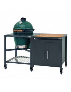 CUISINE BIG GREEN EGG AVEC KAMADO LARGE, MODULE KAMADO ET MODULE PLACARD