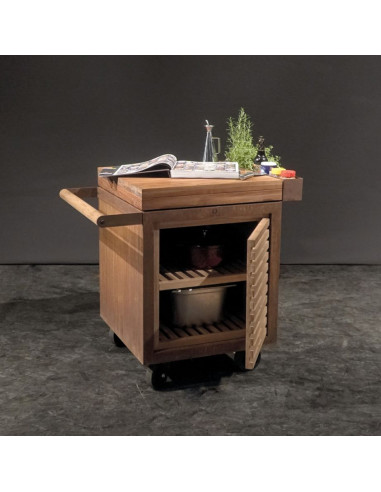 OFYR STORAGE INSERT PRO AVEC 1 PORTE BOIS DE TECK PETIT Ofyr