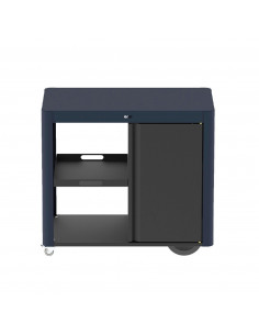 DESSERTE ACHILLE BLEU NAVY VERSION AVEC PORTE 4 ROULETTES ENO 2