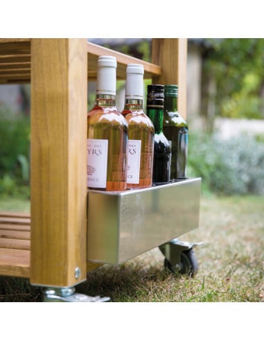 Chariot MOBILOT en bois et inox ENO