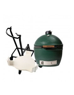 PACK CHARIOT BIG GREEN EGG XL - EGG XL + CONVEGGTOR XL + CHARIOT A ROULETTES XL