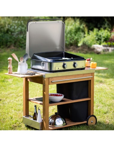 Chariot MOBILOT en bois et inox ENO