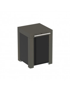 Desserte FELIX en acier gris et noir ENO 2