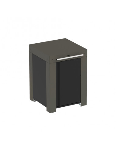 Desserte FELIX en acier gris et noir ENO