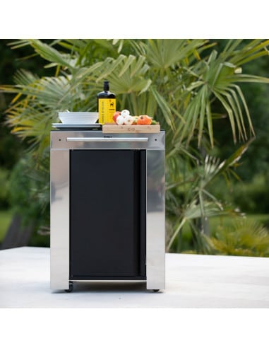 Desserte FELIX inox et noir ENO