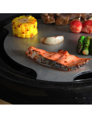 PLANCHA TEPPANYAKI INOX POUR SHICHIRIN YAKINIKU ROND YAKINIKU