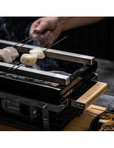 2 BARRES A YAKITORI POUR SHICHIRIN RECTANGULAIRE YAKINIKU YAKINIKU