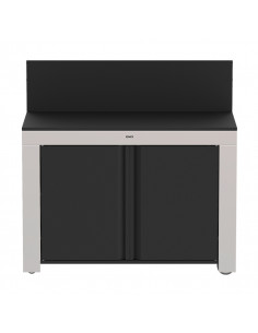 Meuble FELIX 120cm inox et noir ENO 2