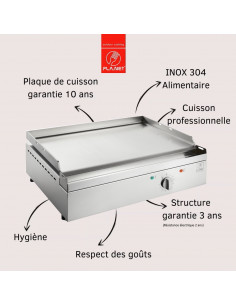 PLANCHA ELEC TRIQUE CHEF 80 LISSE PLANET 2