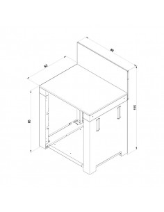 MODULO FRIGO ENO INOX ET NOIR - FRIGO NON INCLUS ENO 2