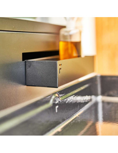 MODULE ANGLE AVEC COMPTOIR BAR - ACIER NOIR Forge Adour